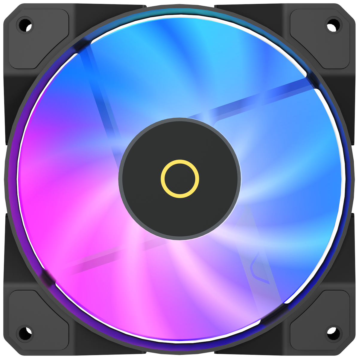 Вентилятор для корпуса Ocypus Beta F12 BK ARGB REVERSE BLADE, 120x120x25mm, 3-PIN, 800-1600 RPM, 29 