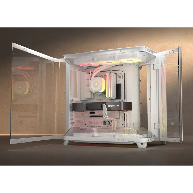 Корпус Corsair AIR 5400 RS-R ARGB, Midi-Tower, TG, 3x120mm ARGB reverse fans, 2xUSB-A 3.2, 1xUSB 3.2