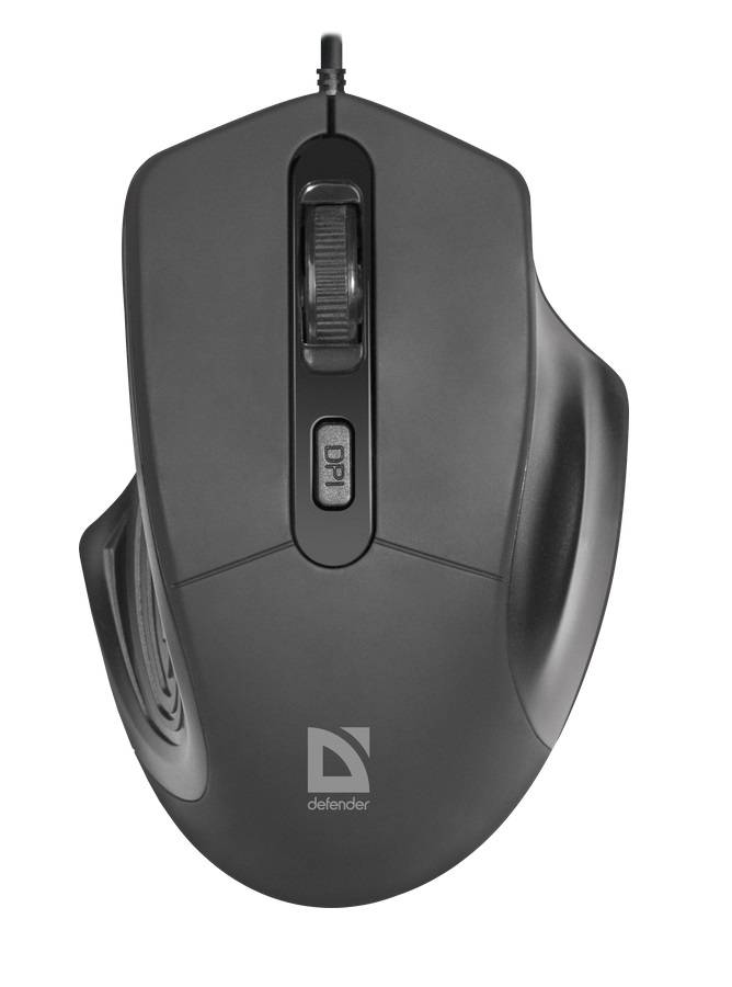 Мышь Defender Datum MB-347 черный оптическая 1600dpi USB 3but (52347)