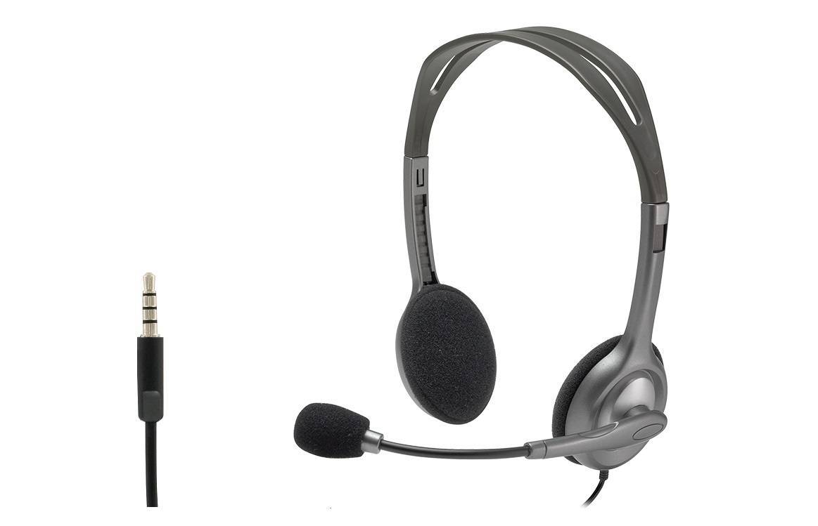 Logitech Гарнитура H111 Stereo Headset, длина кабеля 1,8 м, разъем 3,5 мм, микрофон с функц. шумопод