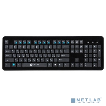 Клавиатура Оклик 870S черный USB беспроводная slim Multimedia
