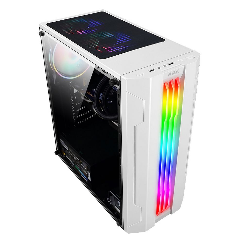 Корпус ALSEYE Корпус ALSEYE Auro 3.0-W Mini-ITX/Micro ATX/ATX, USB2.0*2+HD Audio+USB3.0*1, H.D.D.(3.