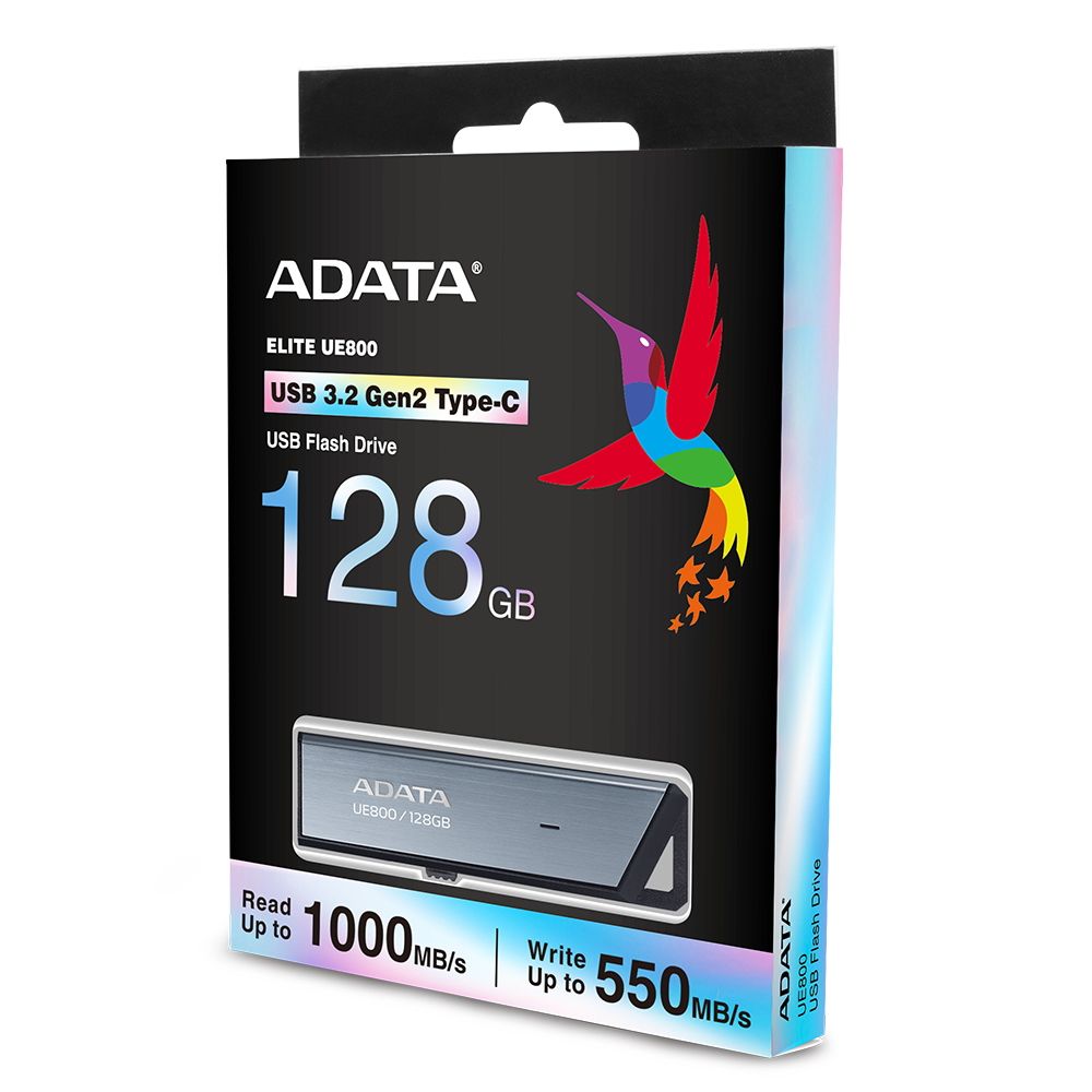 Флеш Диск A-Data 128Gb Type-C UE800 AELI-UE800-128G-CSG USB3.2 серебристый