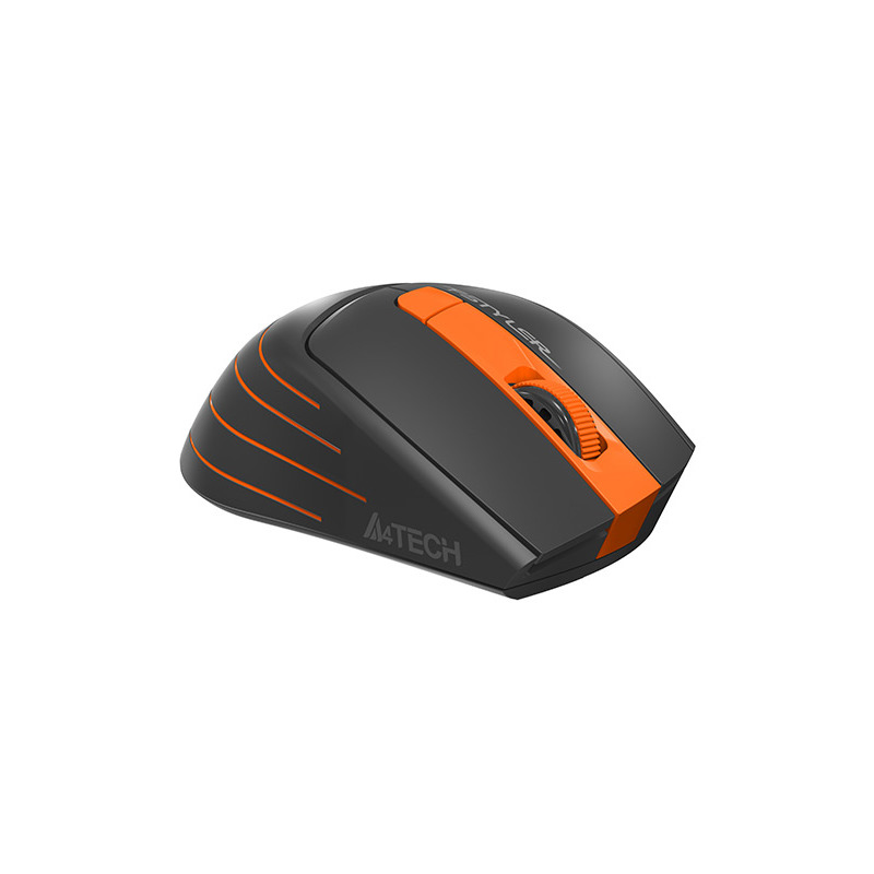 Мышь A4Tech Fstyler FG30S серый/оранжевый оптическая 2000dpi silent беспров. USB 6but (FG30S ORANGE)