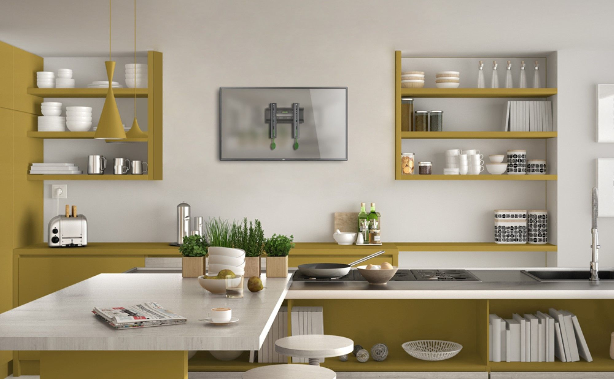 Кронштейн для телевизора Onkron FM1 черный 17"-43" макс.30кг настенный фиксированный