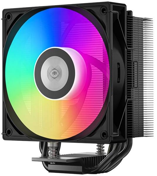 Кулер для процессора PCCooler RT400 ARGB BK (235W, 4-pin PWM, 148mm, Al/Cu, 4x6mm, ARGB, 1x120mm, 73