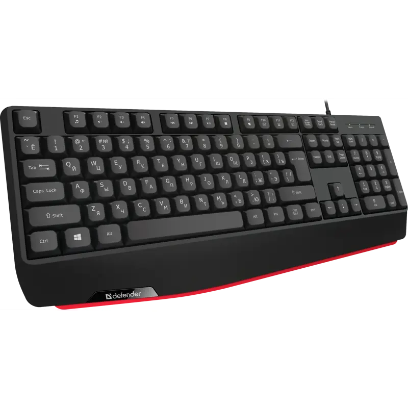 Клавиатура Defender Atom HB-546 черный USB Multimedia for gamer (подставка для запястий) (45546)
