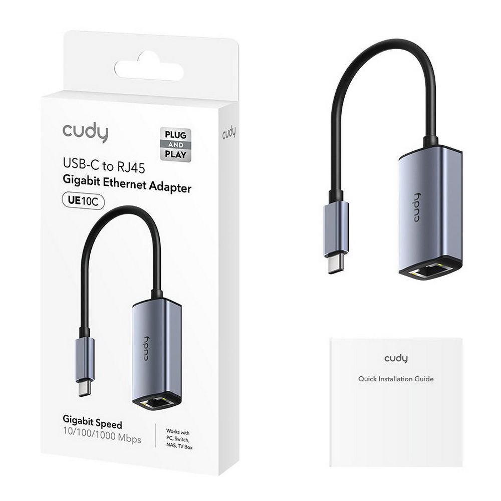 Сетевой адаптер Gigabit Ethernet Cudy UE10C USB Type-C