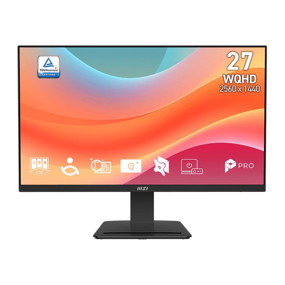 Монитор MSI PRO MP273Q E7 27" 16:9 WQHD(2560x1440) IPS Flat,1ms(MPRT),1000:1,100M:1,250nits,178/178,