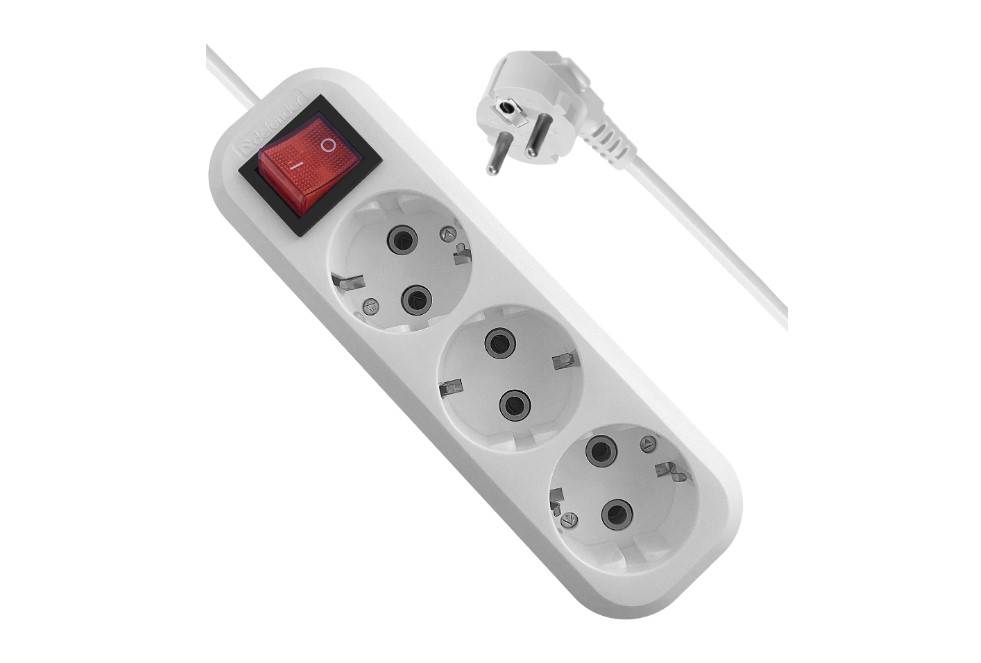 Defender Удлинитель L330 16 А, 7 м  [99361] выключатель, с заземлением