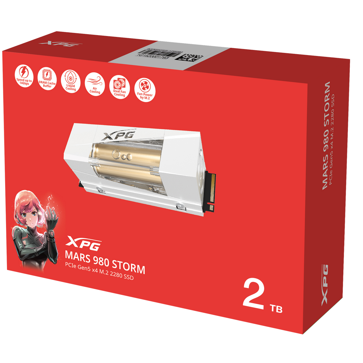 Накопитель SSD A-Data PCIe 5.0 x4 2TB SMAR-980S-2TCI Mars 980 Storm M.2 2280