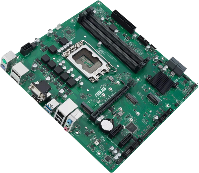 Материнская плата Asus PRO B760M-C-CSM Soc-1700 Intel B760 4xDDR5 mATX AC`97 8ch(7.1) GbLAN RAID+VGA