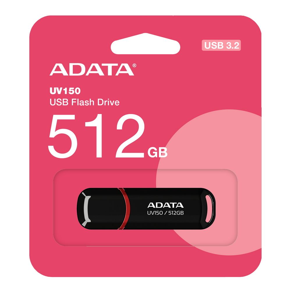 Флеш Диск A-Data 512GB AUV150 AUV150-512G-RBK USB3.0 черный