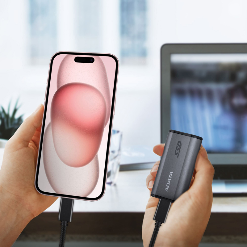Твердотельный накопитель ADATA External SSD SE880, 4000GB, USB 3.2 Gen2 Type-C, up to R/W 2000/2000 