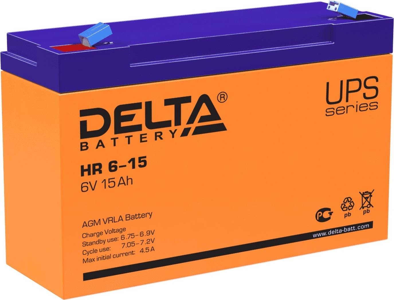 Delta UPS HR 6-15 (6V / 15Ah)