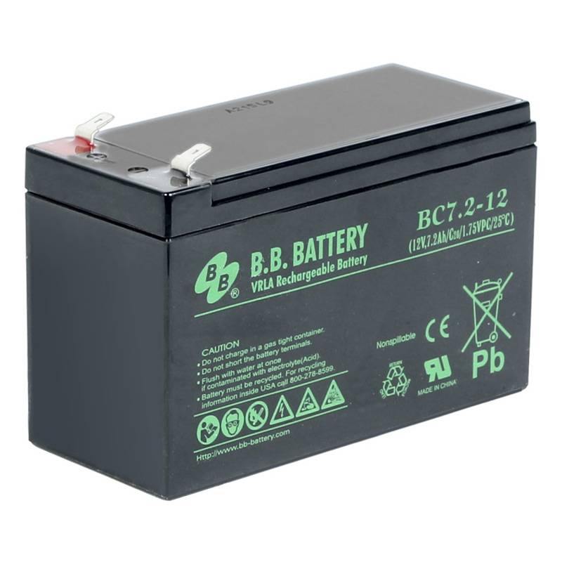B.B. Battery Аккумулятор BC 7.2-12  (12V 7,2Ah)