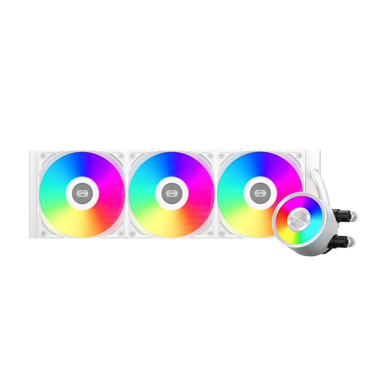 Система водяного охлаждения PcCooler DA360 Pro ARGB Soc-AM5/AM4/1200/1700/1851 белый 4-pin 33.8dB Al