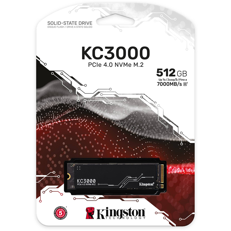 Накопитель SSD Kingston PCIe 4.0 x4 512GB SKC3000S/512G KC3000 M.2 2280