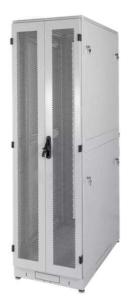 шкаф ЦМО Шкаф серверный напольный 42U (600х1000) дверь перфорированная, задние двойные перфорированн