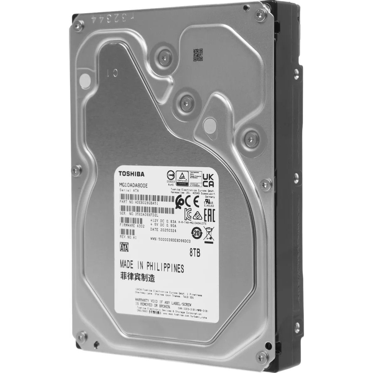 Жесткий диск Toshiba SATA-III 8TB MG10ADA800E Server Enterprise Capacity 512E (7200rpm) 512Mb 3.5"