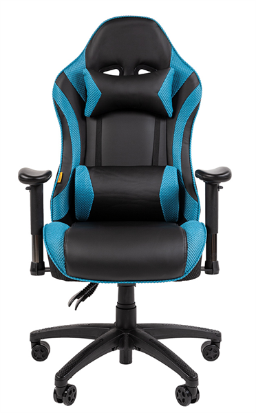 Офисное кресло Chairman   game CH43 экокожа, черно-бирюзовый