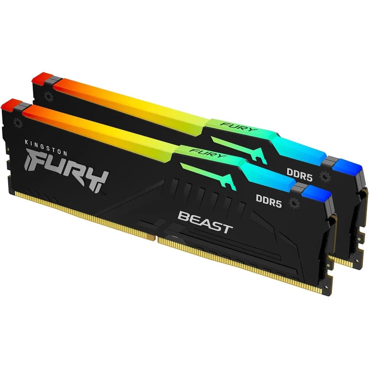 Память DDR5 2x32GB 6000MHz Kingston KF560C36BBE2AK2-64 Fury Beast Black Expo RGB RTL Gaming PC5-4800