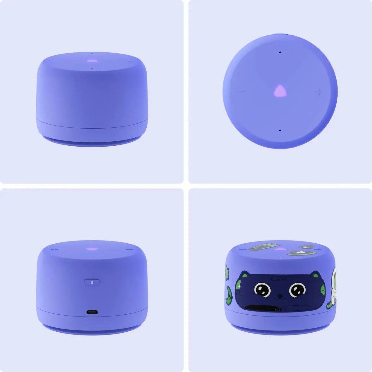 Умная колонка Yandex Станция Лайт 2 без часов Алиса фиолетовый 6W 1.0 BT/Wi-Fi 10м (YNDX-00028VIO)