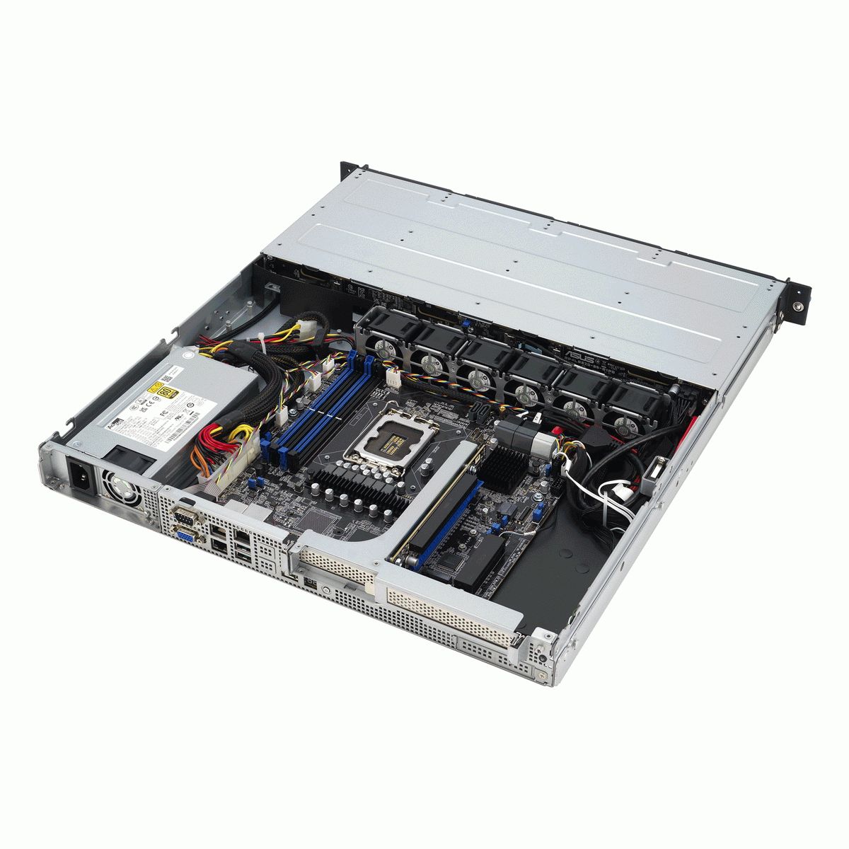 Сервер ASUS RS300-E12-PS4 1U, 1x Socket LGA1700  E-2400, 4 x DDR5 UDIMM ECC, 4 x 3.5" (SATA/SAS/NVM