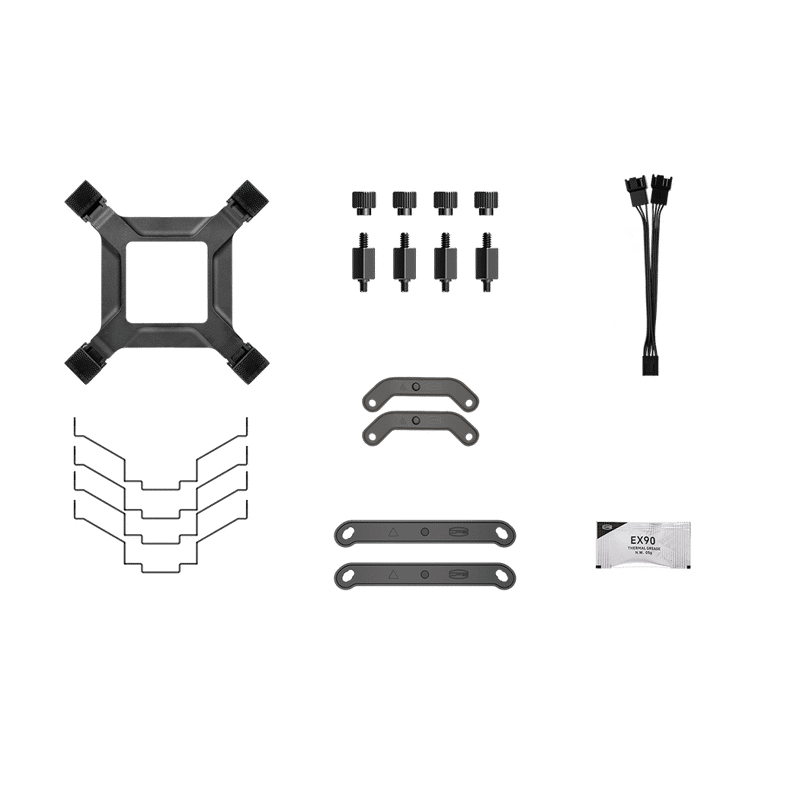 Устройство охлаждения(кулер) PcCooler RT620 Soc-AM5/AM4/1151/1200/2066/1700 черный 4-pin 34.9dB Al+C