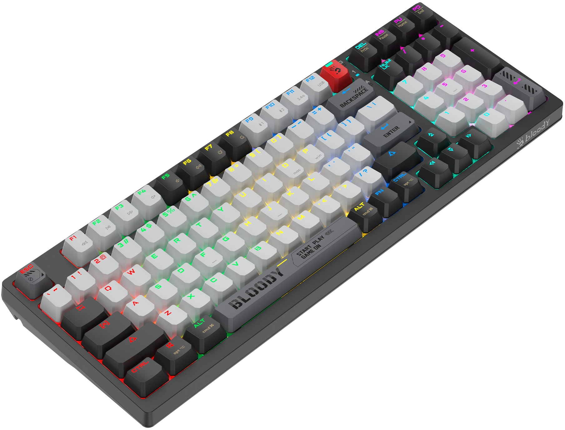 Клавиатура A4Tech Bloody WS98 механическая черный/серый USB беспроводная BT/Radio Multimedia for gam