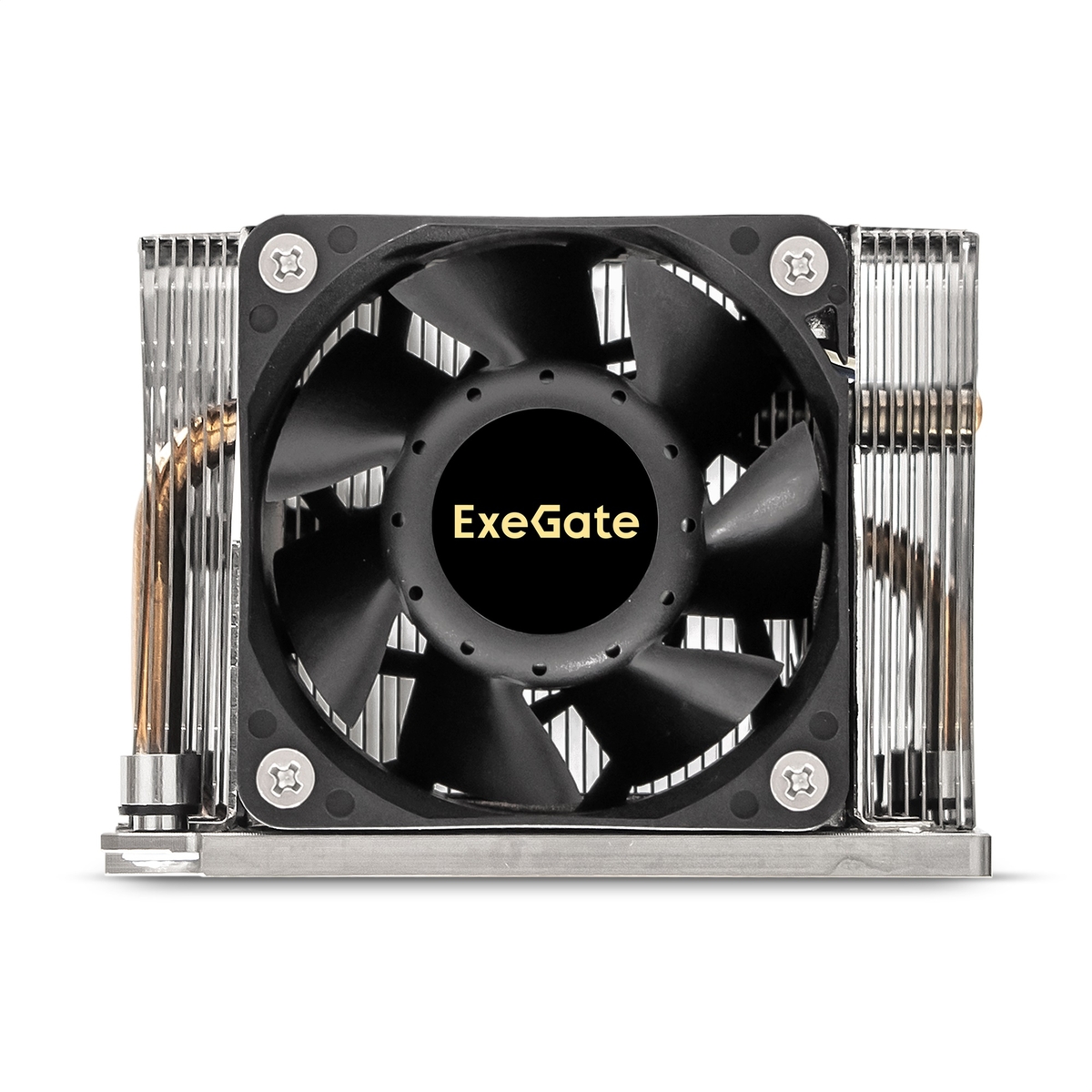Кулер ExeGate ESNK-P0068AP4.PWM.2U.3647.Cu (Al+Cu, 2U, 4 тепл. трубки, LGA3647, TDP 205W, PWM, 2100-