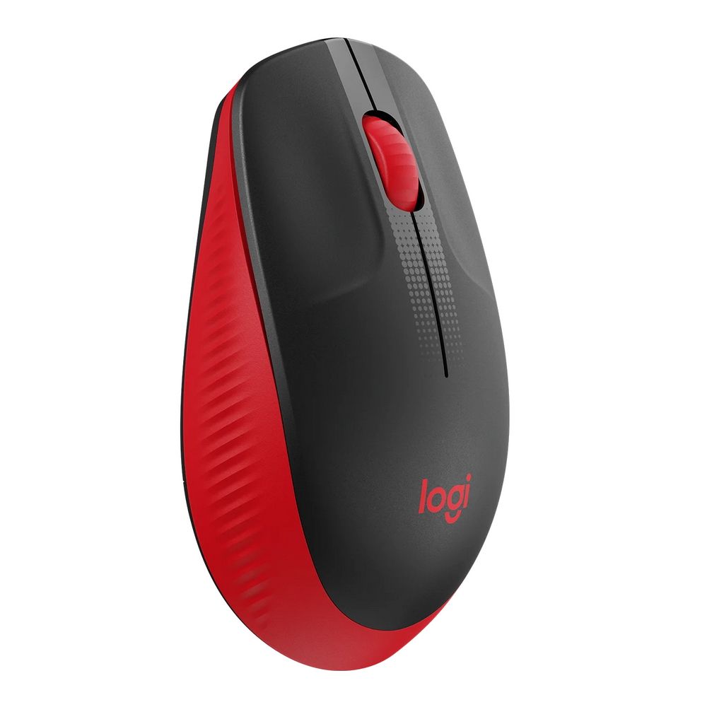 Мышь Logitech M190 черный/красный оптическая 1000dpi беспров. USB 2but (910-005908)