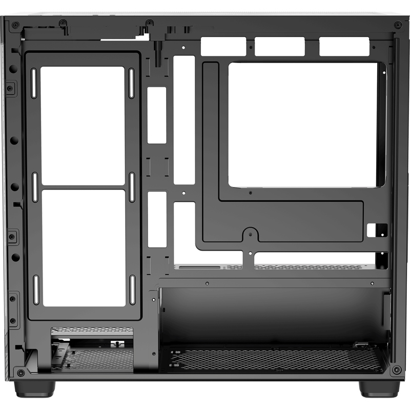 Корпус Ocypus Gamma C52 BK, Mini-Tower, TG, no fans, 1xUSB-A 3.0 + 2xUSB 2.0, mATX, mITX Black