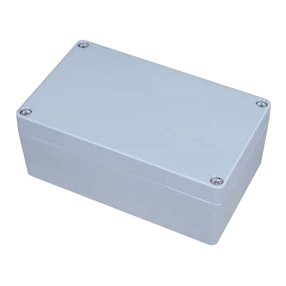 Корпус ACD XG387  Metal case IP65, 200*120*80mm, металлический, 3 отверстия (28 + 28 + 23мм) с резин