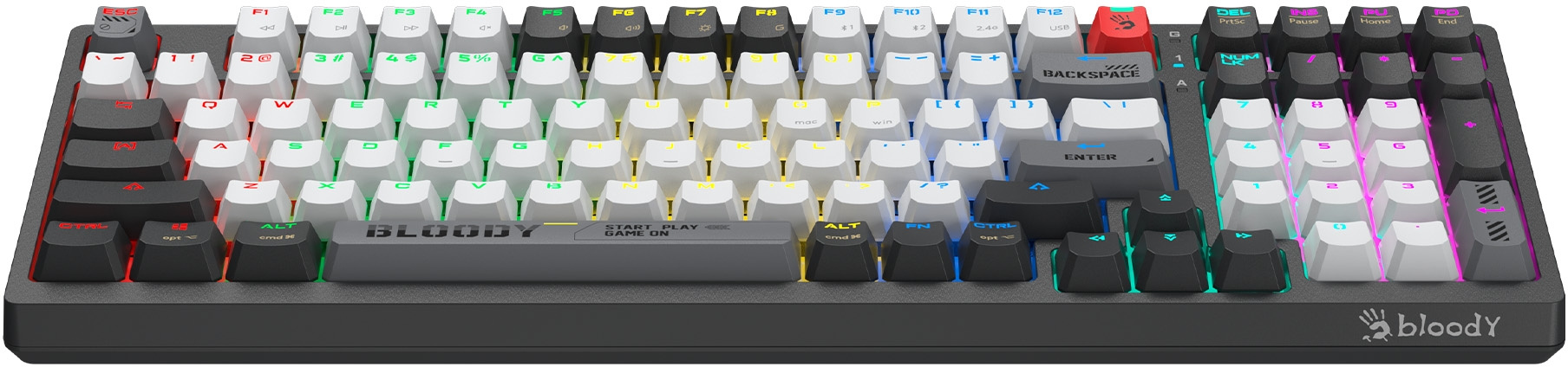 Клавиатура A4Tech Bloody WS98 механическая черный/серый USB беспроводная BT/Radio Multimedia for gam