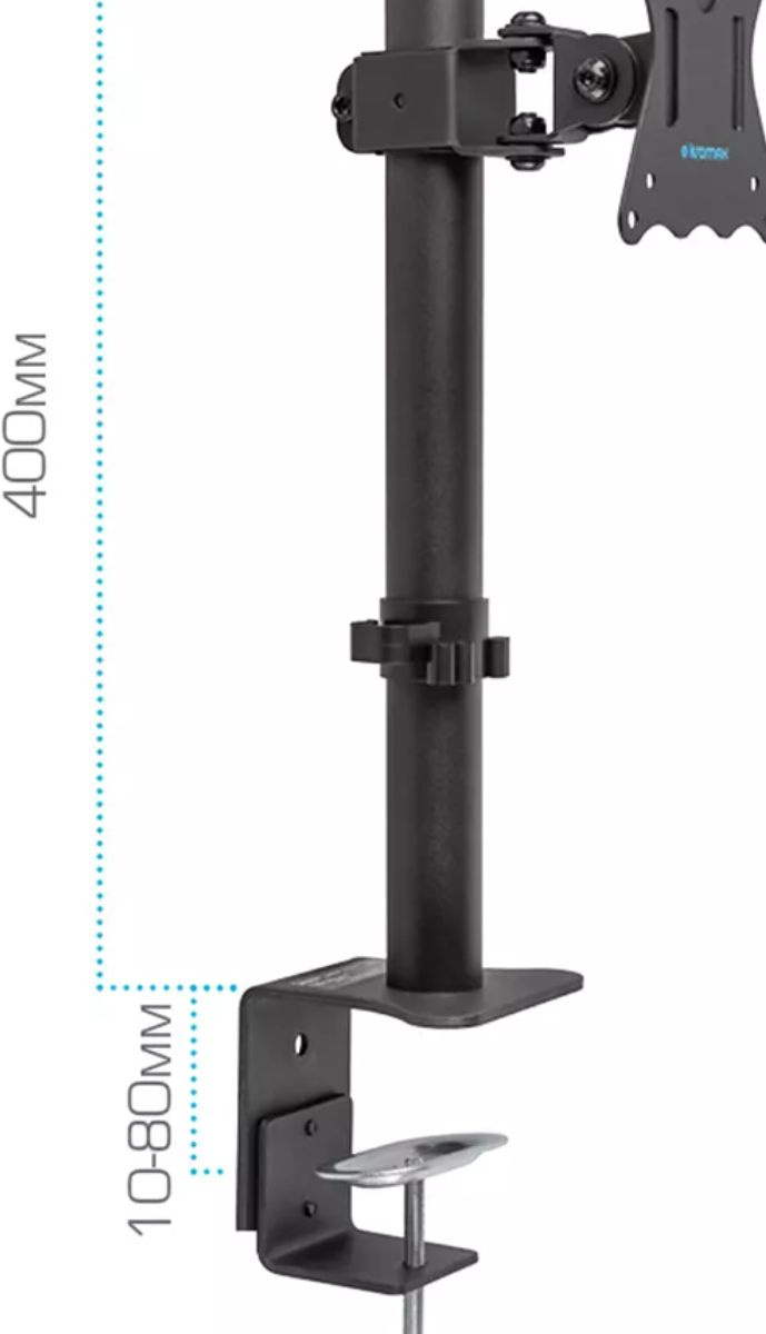 Кронштейн для мониторов Kromax CASPER-505 черный 10"-34" макс.10кг настольный поворот и наклон