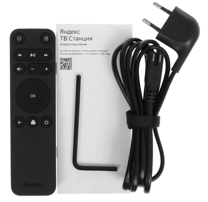 Телевизор LED Yandex 55" ТВ Станция Яндекс.ТВ черный/серебристый 4K Ultra HD 60Hz USB WiFi Smart TV