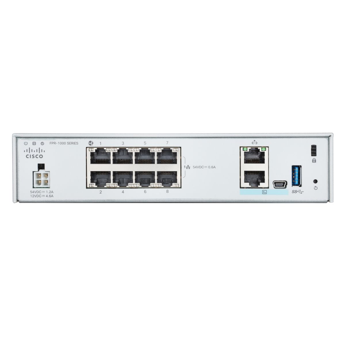 Межсетевой экран CISCO Firepower 1010 NGFW Appliance Firewall, 8x 1GbE RJ-45, ASA Software, FW 890Mb