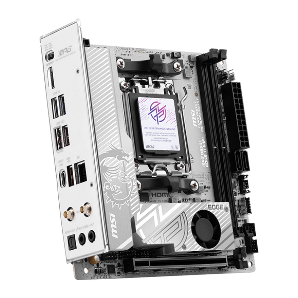 Материнская плата MSI MPG B850I EDGE TI WIFI Socket AM5 AMD B850 2xDDR5 mini-ITX AC`97 8ch(7.1) 5Gig
