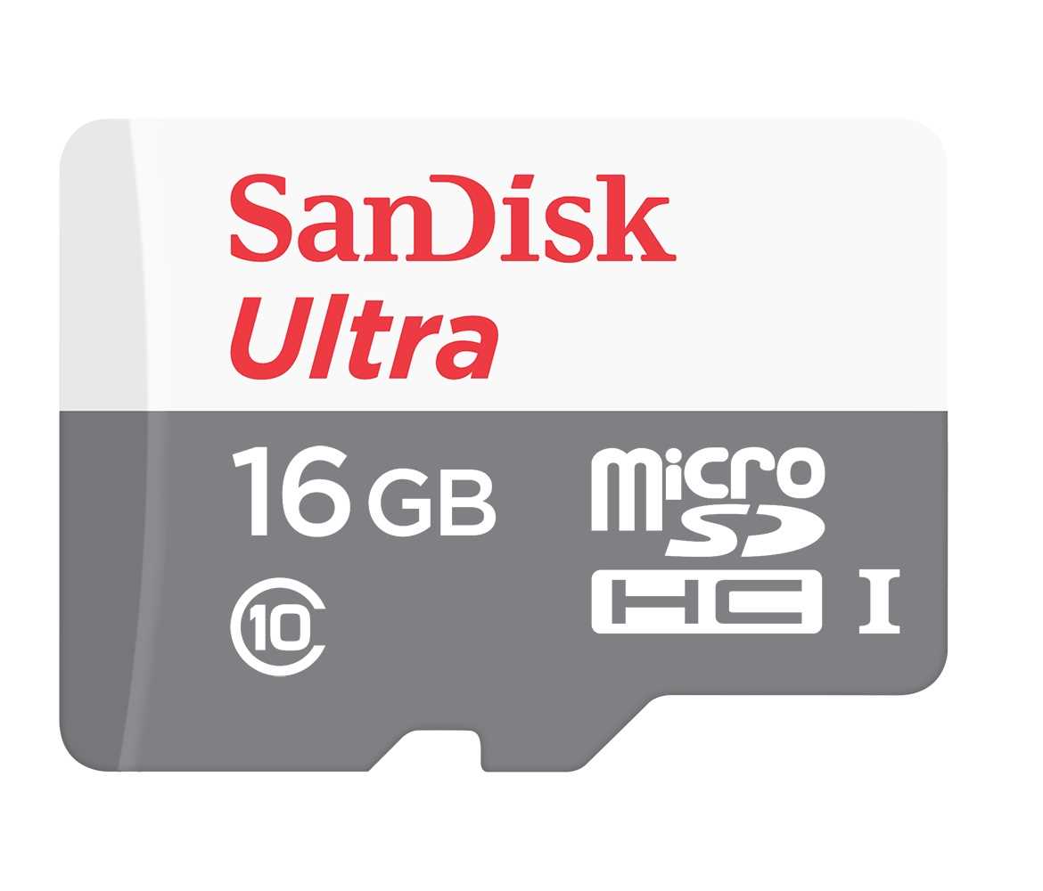 Флеш карта microSDHC 16Gb Class10 Sandisk SDSQUNS-016G-GN3MN Ultra 80 w/o adapter