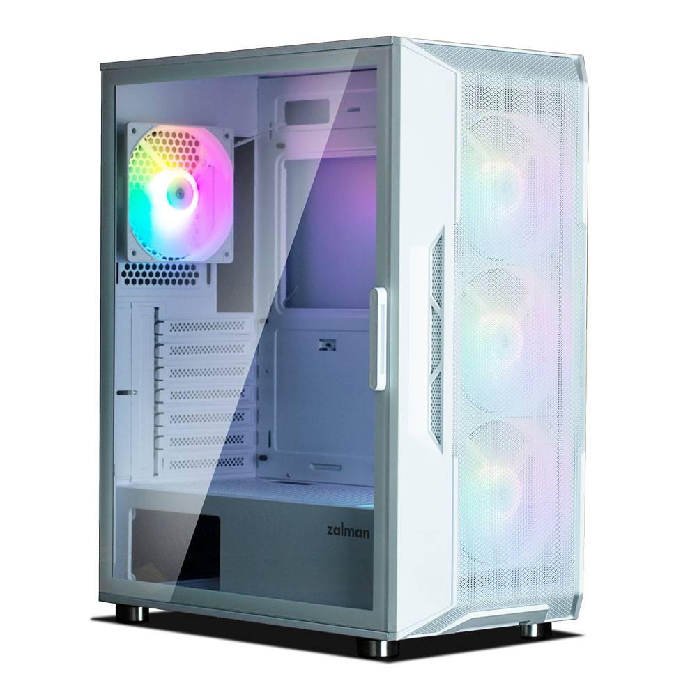 корпус ZALMAN I3 NEO WHITE, ATX, WHITE, FRONT MESH, WINDOW, 2x3.5", 3x2.5", 1xUSB2.0, 2xUSB3.0, FRON