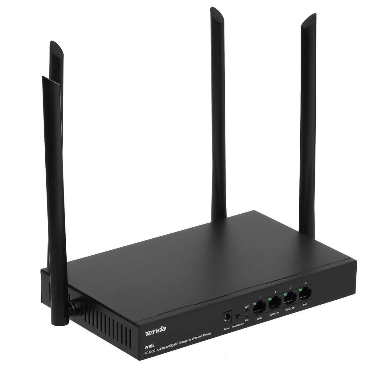 Роутер беспроводной Tenda W18E AC1200 10/100/1000BASE-TX черный