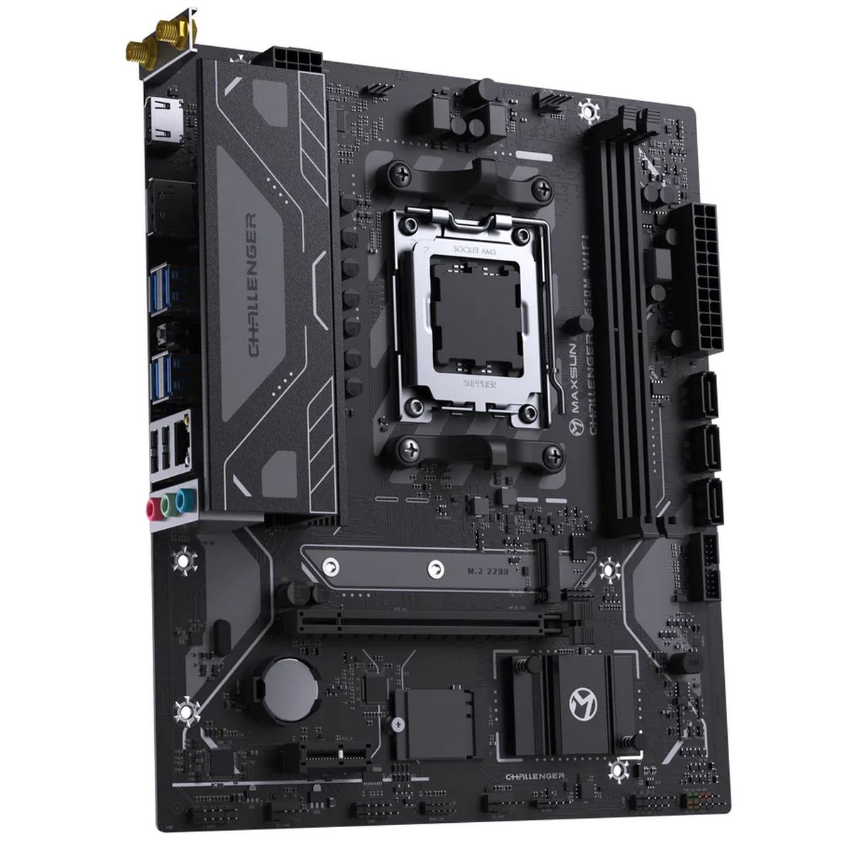 Материнская плата Maxsun MS-Challenger B650M WIFI V1/V2 B650, AM5, 2*DDR5, 1*PCIEx16, 1*PCIEx1, 1*M.