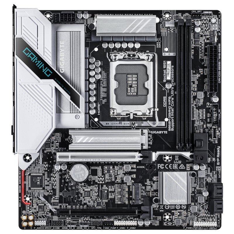 Материнская плата Gigabyte B860M GAMING X WIFI6E, LGA 1851, Intel B860, 4xDDR5, 4xSATA, 3xM.2, 1xPCI