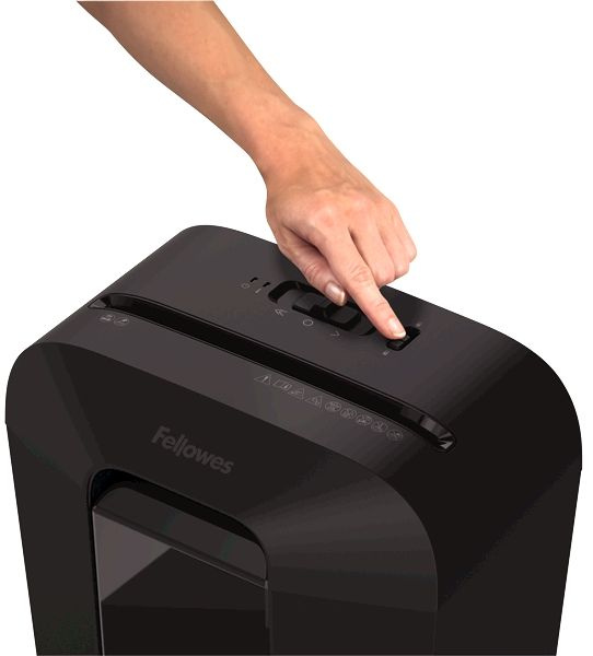Шредер Fellowes PowerShred LX70 черный (секр.P-4) фрагменты 11лист. 18лтр. скрепки скобы пл.карты