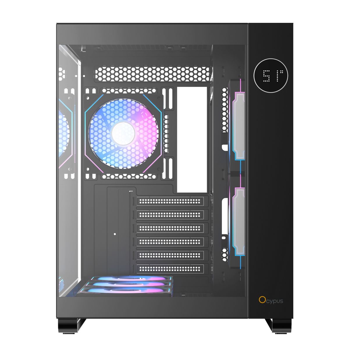 Корпус Case Ocypus Iota C70 BK ARGB ATX win / black / 6 ARGB fans / no PSU / Tempered Glass