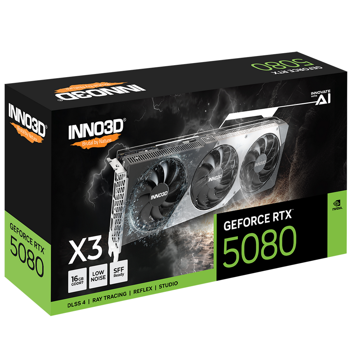 Видеокарта INNO3D RTX 5080 X3//RTX5080, HDMI, DP*3, 16G,D7
