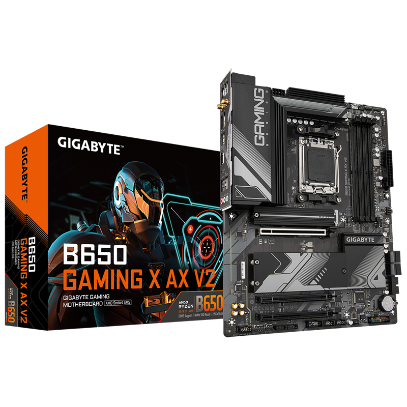 Материнская плата Gigabyte B650 GAMING X AX V2 Socket AM5 AMD B650 ATX AC`97 8ch(7.1) 2.5Gg RAID+HDM