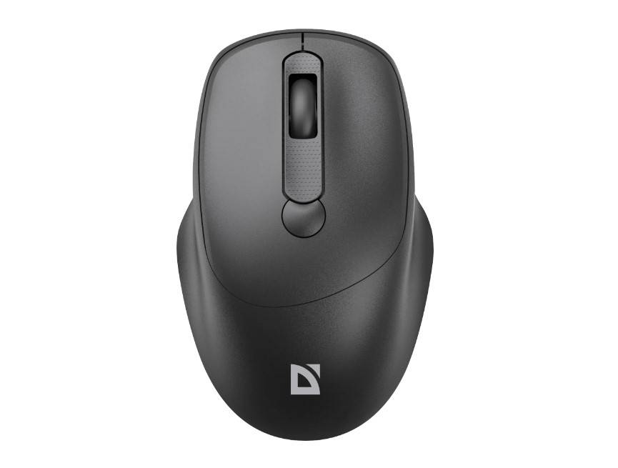 Мышь Defender Feam MM-296 черный оптическая 1600dpi silent беспров. USB 3but (52296)
