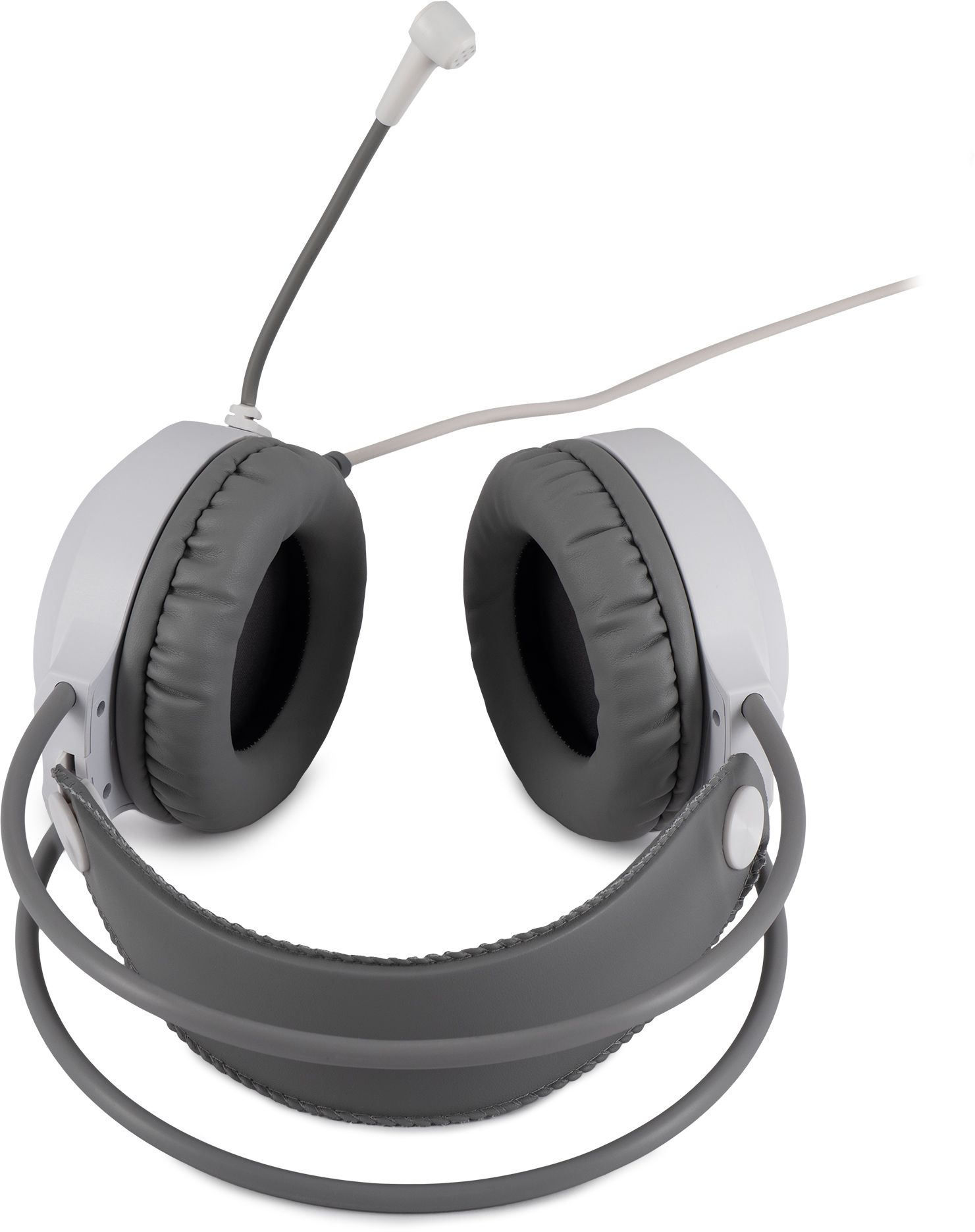 Наушники с микрофоном Оклик HS-L300G белый 2.2м мониторные оголовье (1796952)